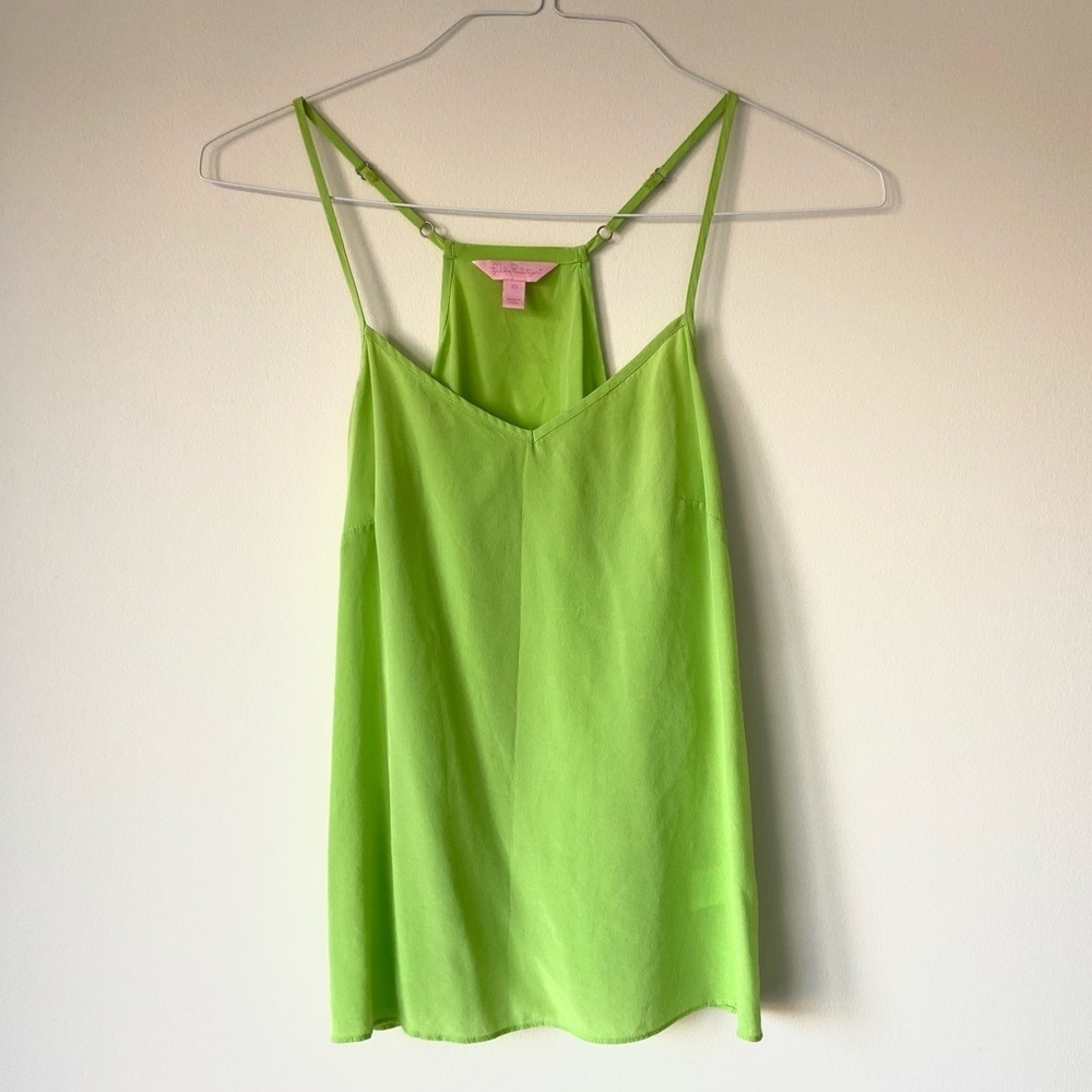 Lilly Pulitzer Lime Green Silk Top